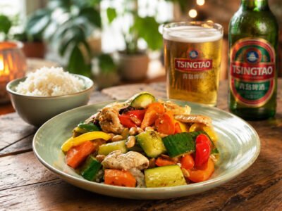Chinese gong bao kip 22 juli: Chinese gong bao kip met basmati rijst