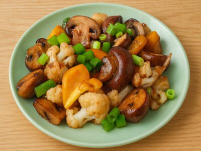 4 februari: Gemengde groenten in balsamico met mosterdroomsaus en gebakken aardappelen of aardappelpuree (VEGA)